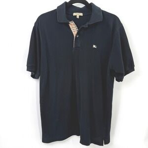 Burberry London Polo Shirt Mens M Luxury StreetwearBlu Old Money Preppy Designer